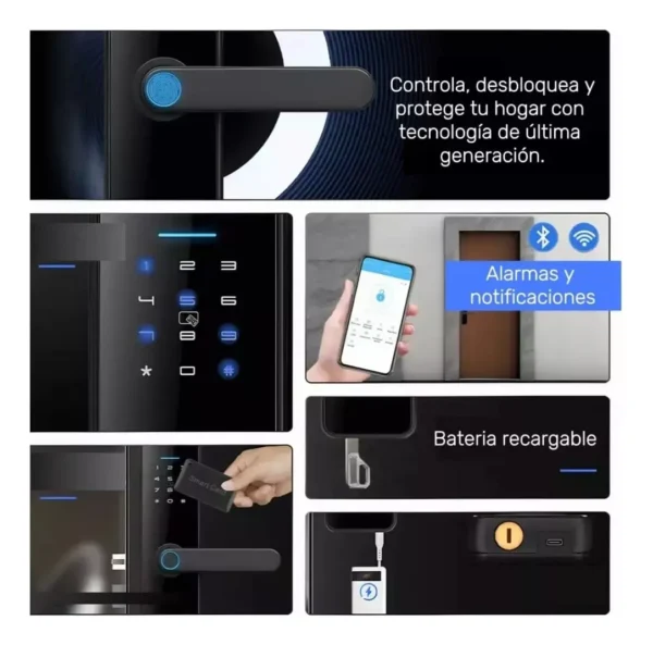 Chapa Inteligente Cerradura Wifi Tuya Smart, Google, Alexa