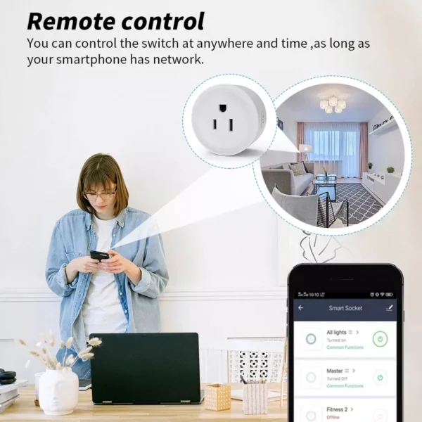 Tomacorriente Inteligente Wifi Con Medidor De Energía - Tuya