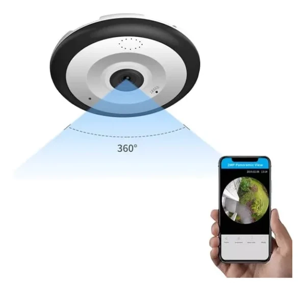 Cámara Ojo De Pez 9cm 360 App V380 Pro 1080p Wifi 128gb