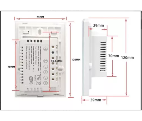 Interruptor Wifi Inteligente Sin Neutro 1 Boton Smart Tactil